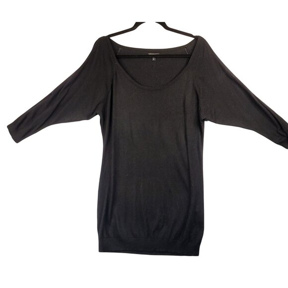 Express Black Open Shoulder Dolman Sleeve Top Medium - Picture 1 of 11